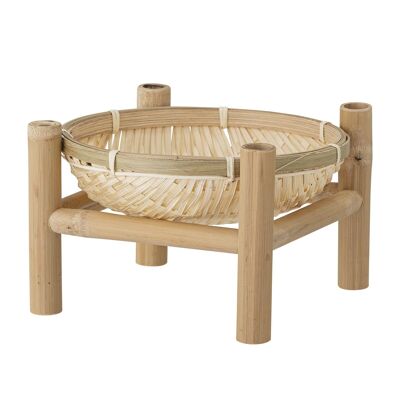 Niba Basket, Nature, Bamboo - (D18xH12 cm)