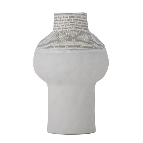 Iyore Vase, White, Stoneware - (D14,5xH23 cm)