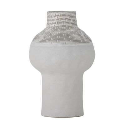 Iyore Vase, Weiß, Steingut - (D14,5xH23 cm)
