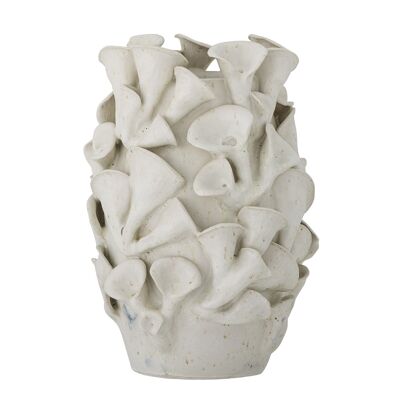 Vase Junes, Gris, Grès - (D19xH27,5 cm)