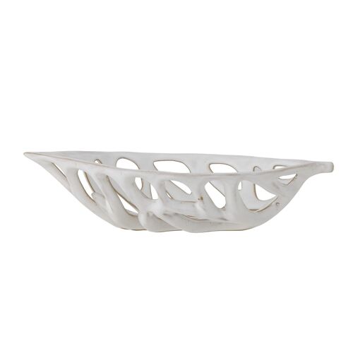 Foligno Bowl, White, Stoneware - (L27xH6xW14 cm)