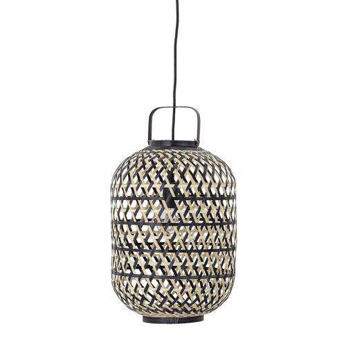 Sora Pendant Lamp, Black, Bamboo - (D30xH40 cm)