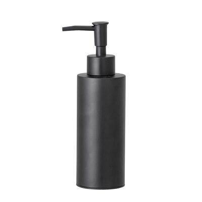 Loupi Dispenser di sapone, nero, acciaio inossidabile - (D6xH19,5 cm)
