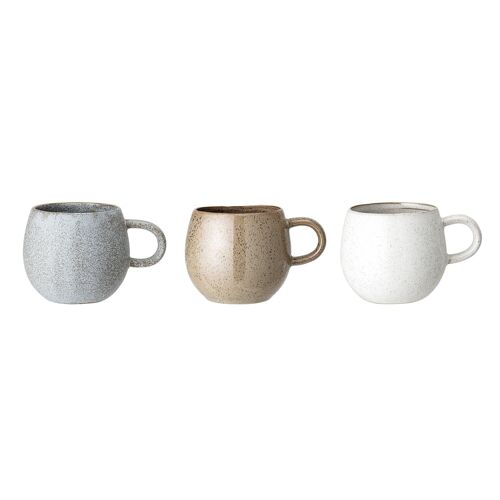 Addison Mug, Grey, Stoneware - (D10,5xH10 cm, 3 assort.)