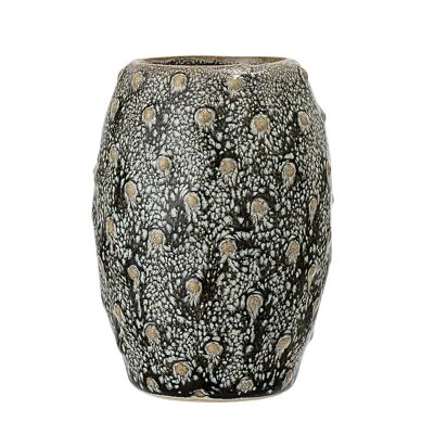 Miras Vase, Green, Stoneware - (D6,5xH9 cm)