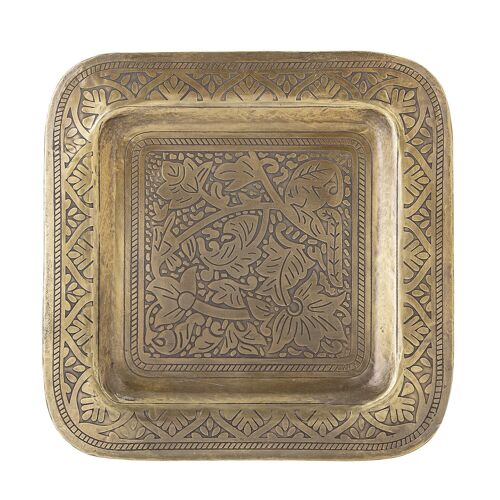 Collo Tray, Brass, Metal - (L28,5xW28,5 cm)