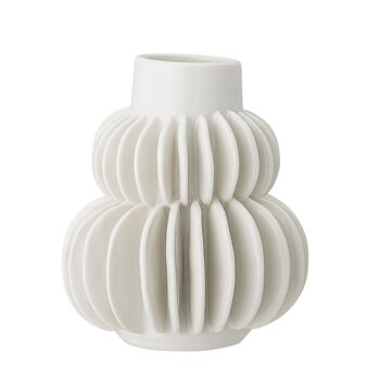 Vase Halfdan, Blanc, Grès - (D11,5xH14 cm) 1