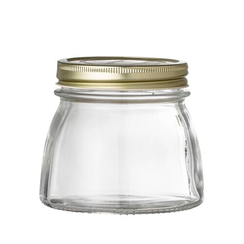 Soma Jar w/Lid, Clear, Glass - (D11xH10 cm)