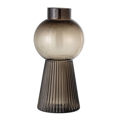 Nabaha Vase, Brown, Glass - (D17xH33,5 cm)