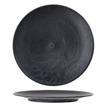 Yoko Assiette, Noir, Porcelaine - (D27,5xH2,5 cm, Lot de 4) 1