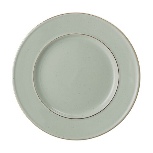 Spring Plate, Green, Stoneware - (D20 cm)