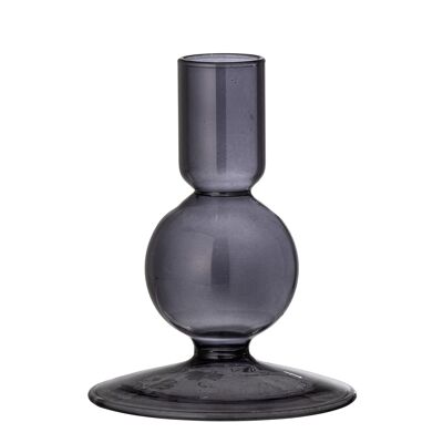 Candelabro Isse, Negro, Vidrio - (D9xH11 cm)