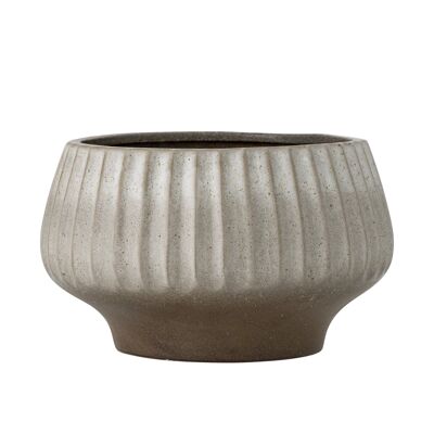 Vaso per fiori Assie, grigio, gres - (D23xH13,5 cm)