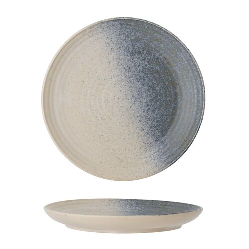 Aura Plate, Blue, Stoneware - (D21 cm)