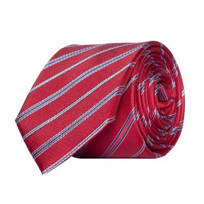 TIRESIAS - SILK CLUB TIE - RED, BLUE AND WHITE