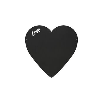 Coeur, tableau noir magnétique mural 33x33 cm, cadeau pour partenaire 1