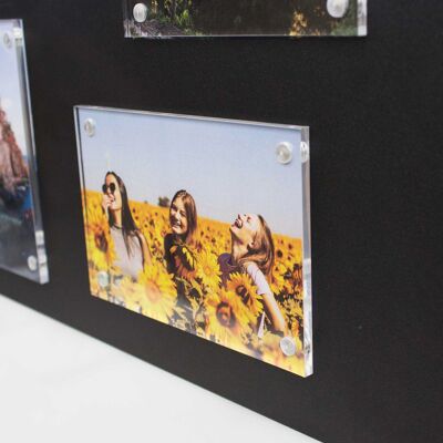 Cornici portafoto magnetiche, confezione da 2, misura 10x15 cm/4x6'