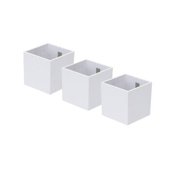 Ensemble de contenants/cubes magnétiques 6,5 cm, blanc 1