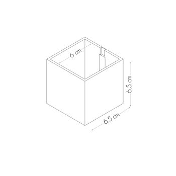 Ensemble de contenants/cubes magnétiques 6,5 cm, blanc 4