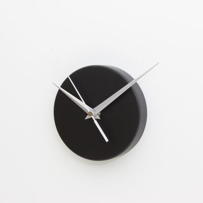 Horloge magnétique ronde, noir mat, décoration murale moderne et élégante