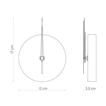 Horloge magnétique ronde, blanc mat, sans tic-tac, design moderne 4