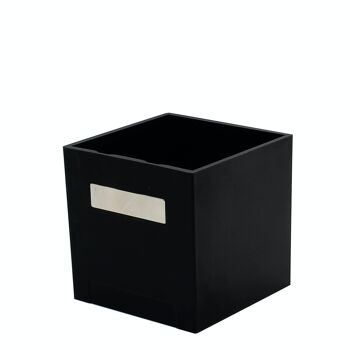 Ensemble de contenants/cubes magnétiques, 6,5 cm, noir, porte-stylos 5