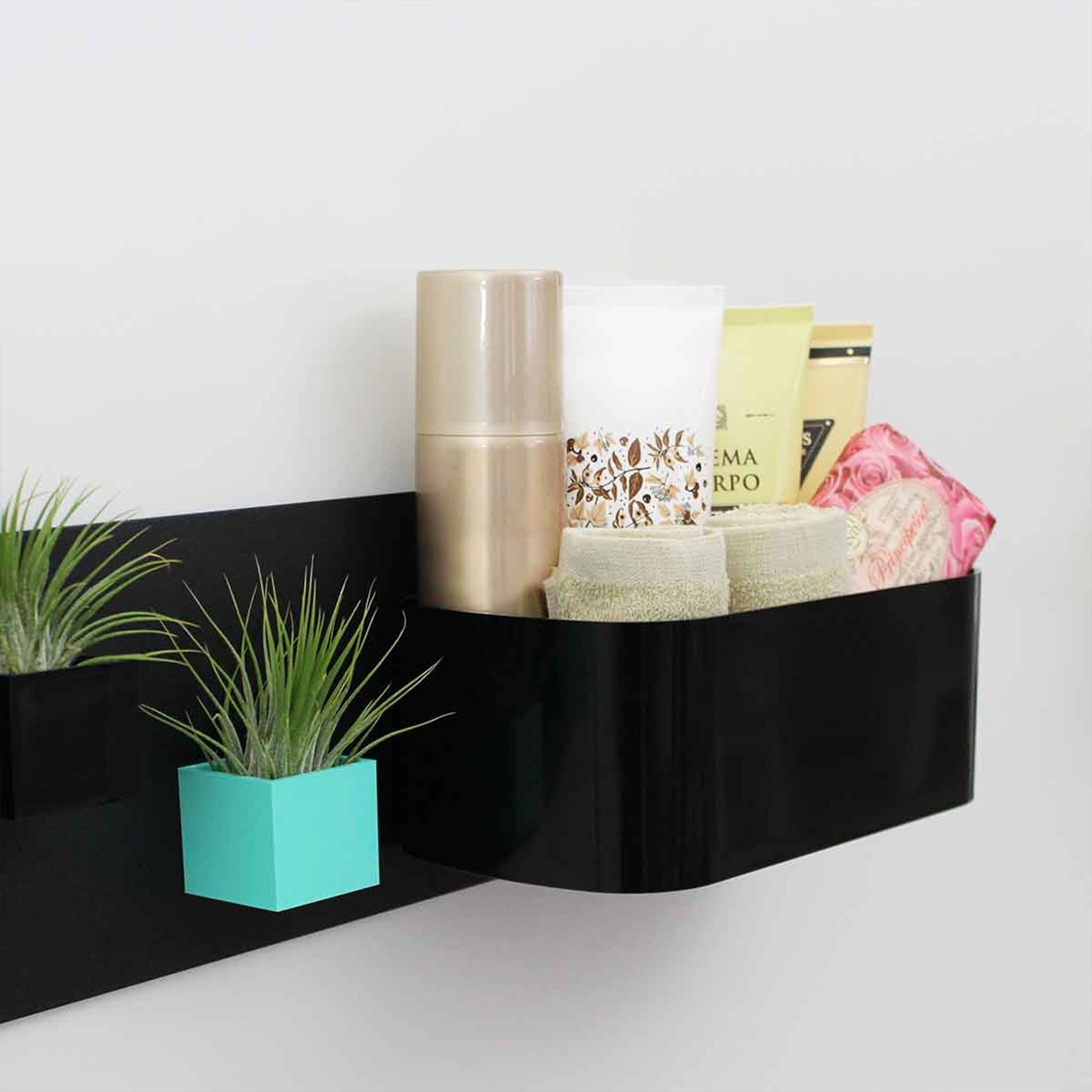 Magnetic Container, 22.5 cm, Black, Large Make-up Box