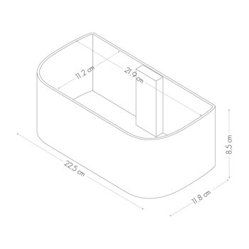 Contenitore magneto, 22,5 cm, noir, grande échelle, porta trucchi 4