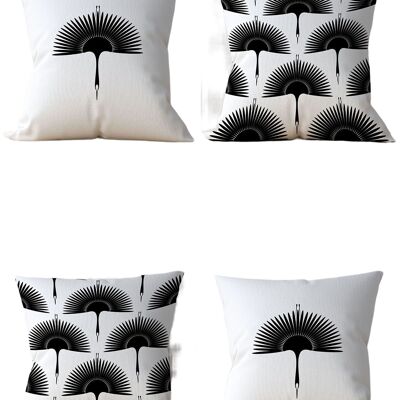 Piece of Trend - Cushion - Pillow - Both side Design - Set of 4 - 4 pieces - trendy colors - 43 x 43 - STORK