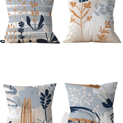 Piece of Trend - Decorative pillow -Both side design- Set of 4 - 4 pieces- trendy colors - 43 x 43 - LAGUN