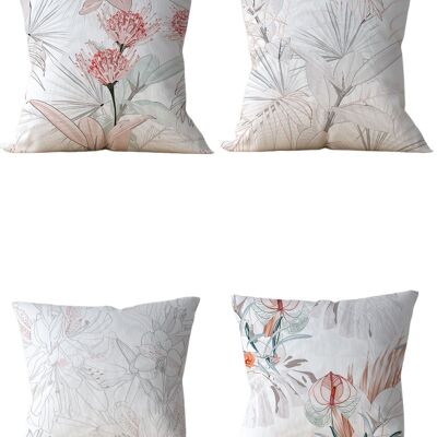 Piece of Trend - Decorative pillow -Both Side design- Set of 4 - 4 pieces- trendy colors - 43 x 43 - PIRUPAK