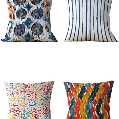 Piece of Trend - Decorative pillow -Both side design- Set of 4 - 4 pieces - trendy colors - 43 x 43 - BLUEIKAT
