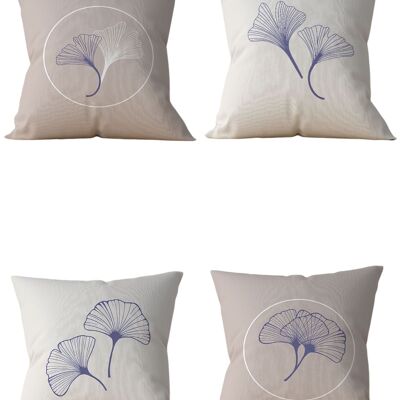 Piece of Trend - Decorative pillow -Both side design- Set of 4 - 4 pieces - trendy colors - 43 x 43 - DELICATE