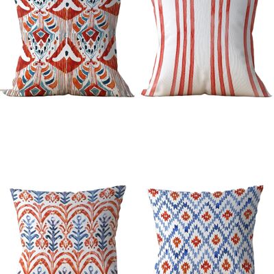 Piece of Trend - Decorative pillow -Both side design- Set of 4 - 4 pieces - trendy colors - 43 x 43 - REDIKAT