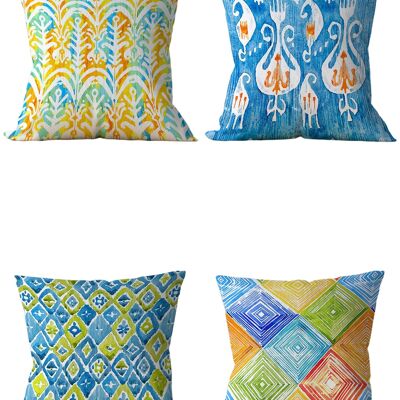 Piece of Trend - Decorative pillow -Both side design- Set of 4 - 4 pieces - trendy colors - 43 x 43 - GREENIKAT