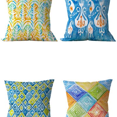 Piece of Trend - Sierkussen -Both side design- Set van 4 - 4 pieces  - trendy kleuren - 43 x 43 - GREENIKAT