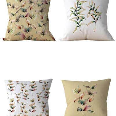Piece of Trend - Decorative pillow -Both side design- Set of 4 - 4 pieces - trendy colors - 43 x 43 - GRASS