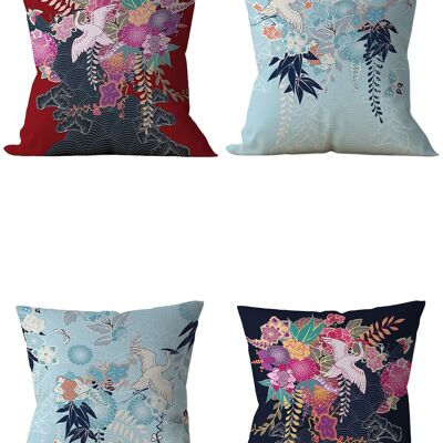 Piece of Trend - Throw pillow -Piece of Trend - Throw pillow -Both side design- - 4 pieces - trendy colors - 43 x 43 - Set of 4 - trendy colors - 43 x 43 - MIGRATORY