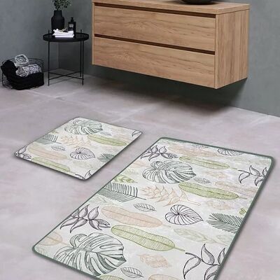 HERB BATH MAT - 60x100 and 50x60 (LxW) - 2 PIECES