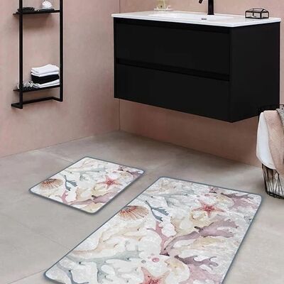 TAPPETO DA BAGNO MORBIDO MARINO - 60x100 e 50x60 (LxP) - 2 PEZZI