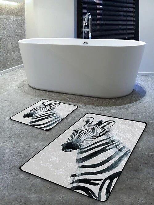 ZEBRA BATH MAT - 60x100 and 50x60 (LxW) - 2 PIECES