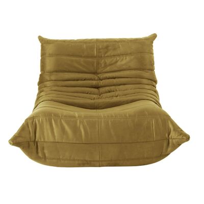 Divano in stile Togo, poltrona grande, divano pigro, poltrona a sacco, velluto giallo