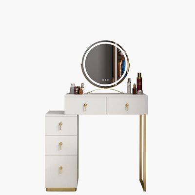 Nelia Dressing Table With LED Mirror - Blue - No