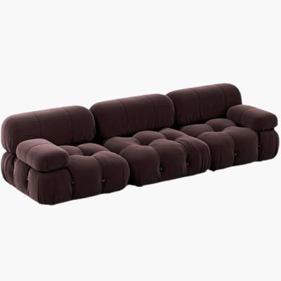 B&B Italia Camaleonda Two-Seater Sofa With Armrest Black Clearance