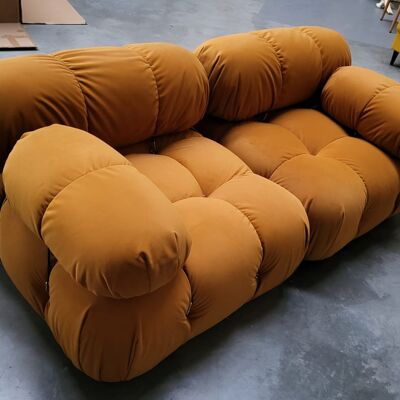 B&B Italia Camaleonda Two-Seater Sofa With Armrest Orange Clearance