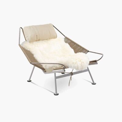 Flag Halyard Chair, Leather, Flag Line - Cream