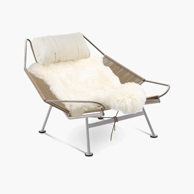 Flag Halyard Chair, Leather, Flag Line - White