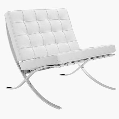 Barcelona Chair, White Leather