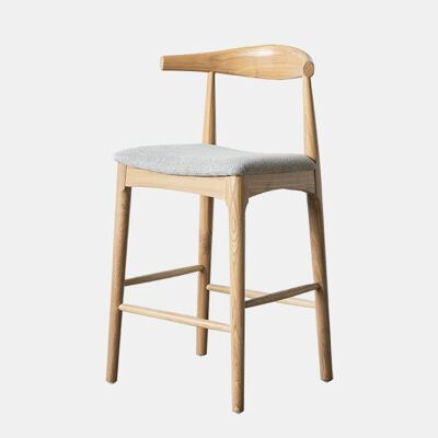 Hans Wegner CH32 Bar Stool Clearance - Light Oak - 55cm - Black