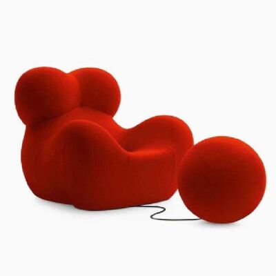 Gaetano Pesce B&B ITALIA Up50 Lounge Chair, Red - Velvet